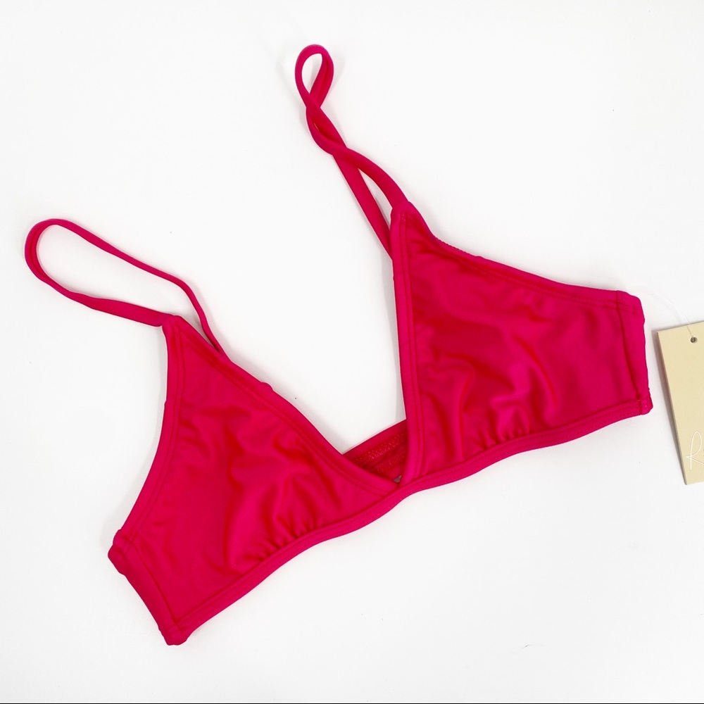 Ris-K Swim Fuchsia Hot Pink Shimmer Breeze Bikini Swim Top Size XS NEW *SPOT - Picture 5 of 16